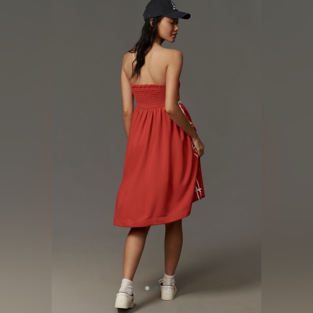 Daily Practice Strapless Side Bow Midi Dress - Picture 3 of 16
